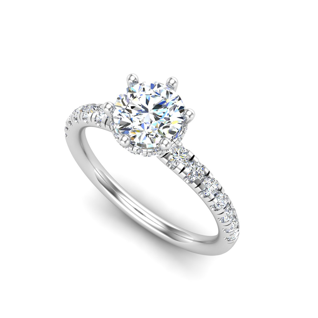 Lainey Halo Engagement Ring